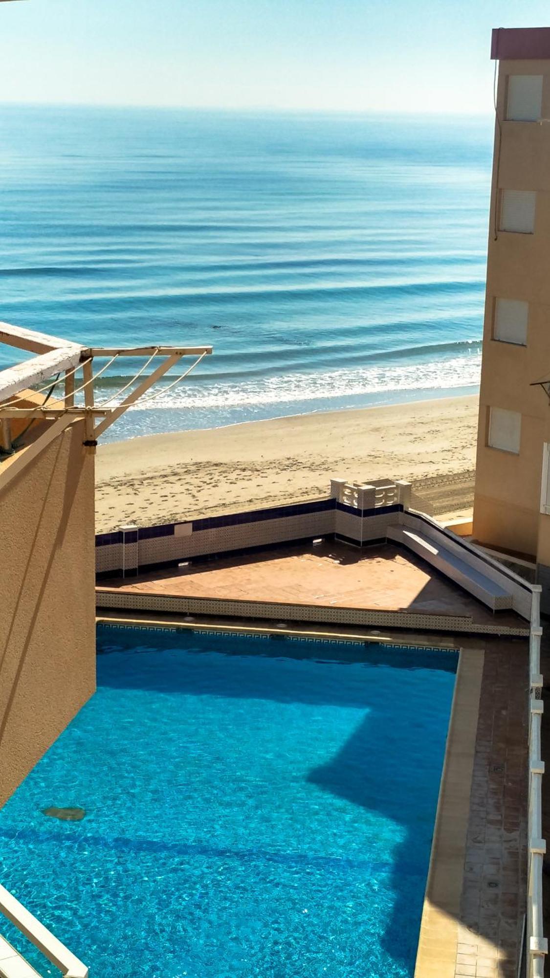 Bright Studio With The Seaview And Swimming Pool La Manga del Mar Menor Exterior foto